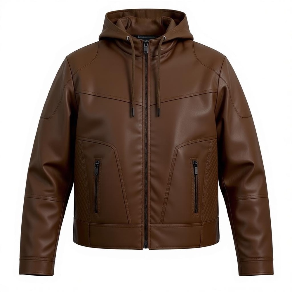 Patrona Brown Faux Leather Jacket – Size M – NWT